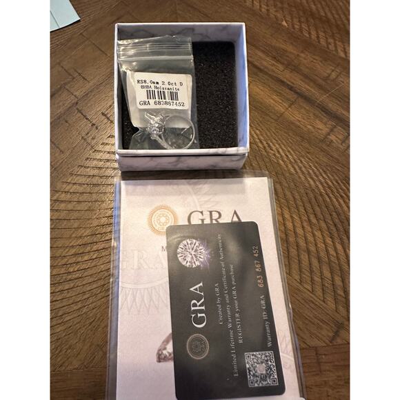 2 Carat Floral Moissanite Ring - Picture 2 of 12